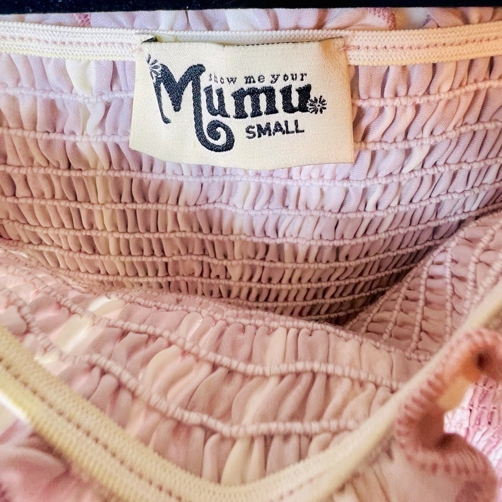Show Me Your Mumu - Dolly Smocked Dress with pink Stripes - Size Small - Picture 11 of 11